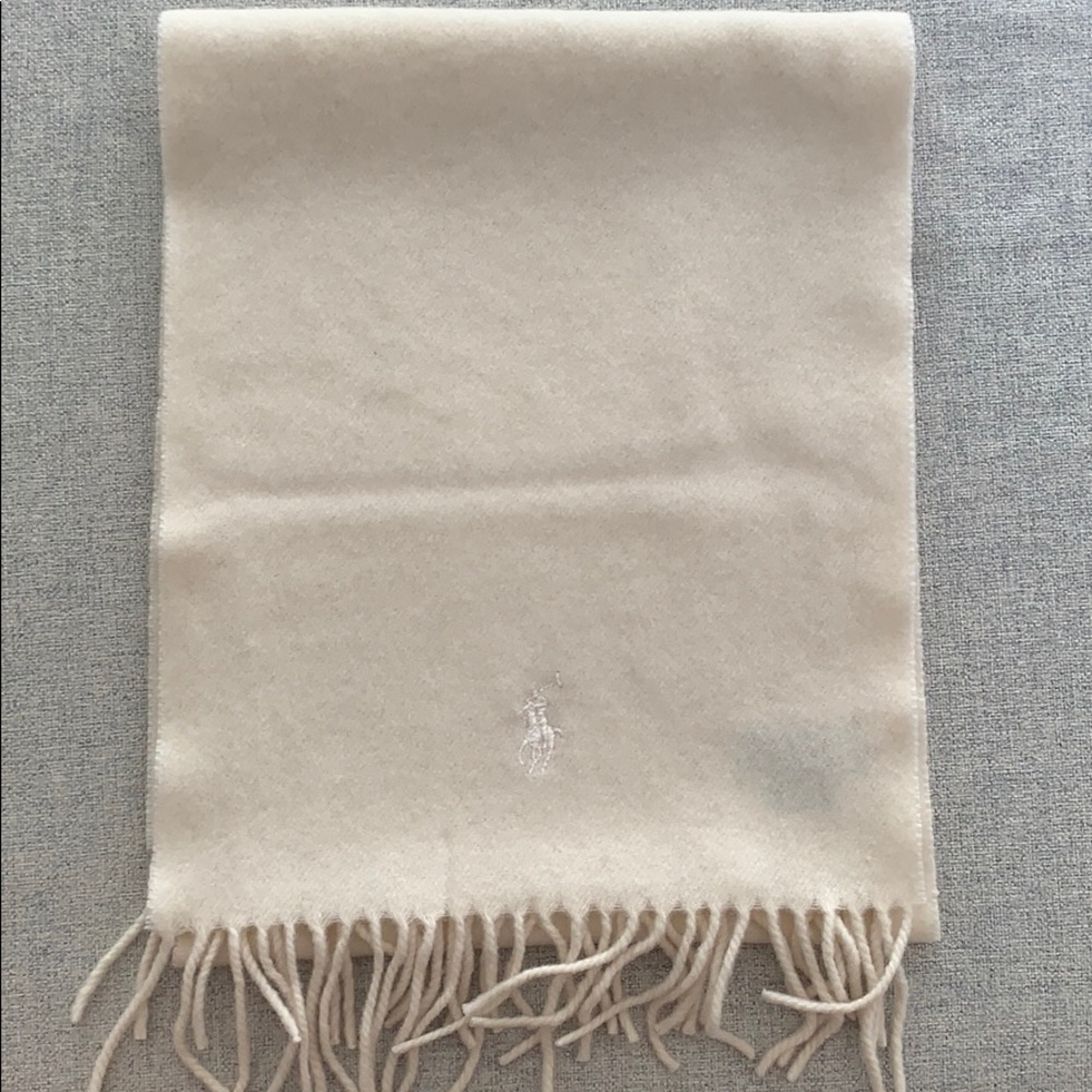 Polo Ralph Lauren White Cream Scarf